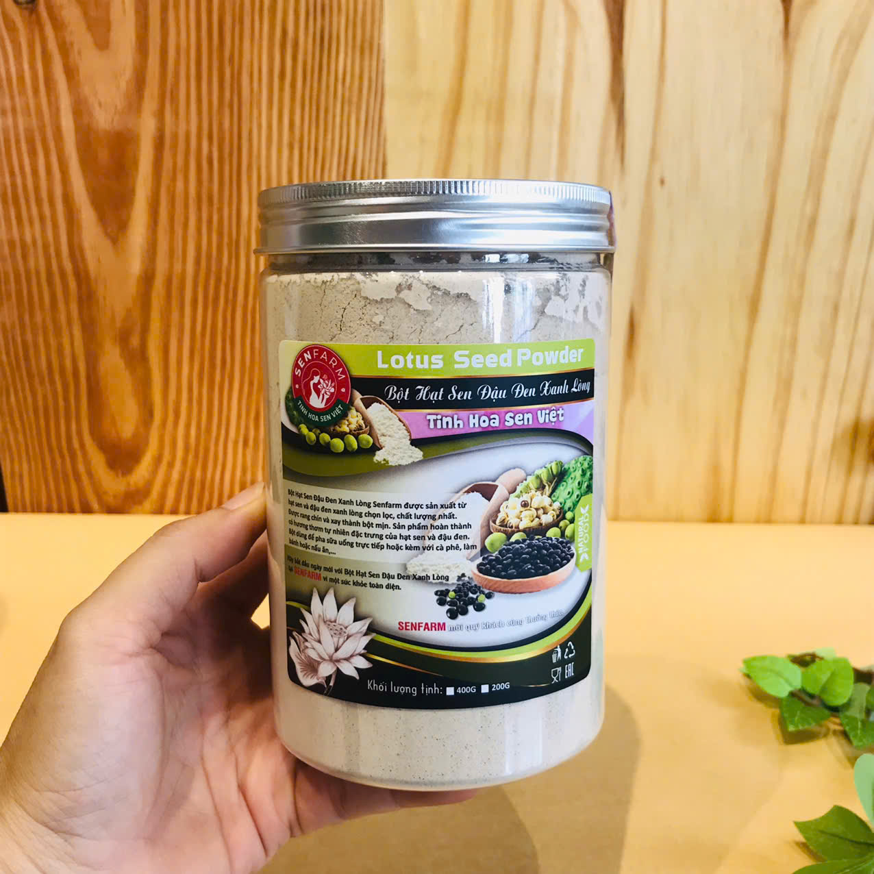 Bột hạt sen đậu đen xanh lòng 400g