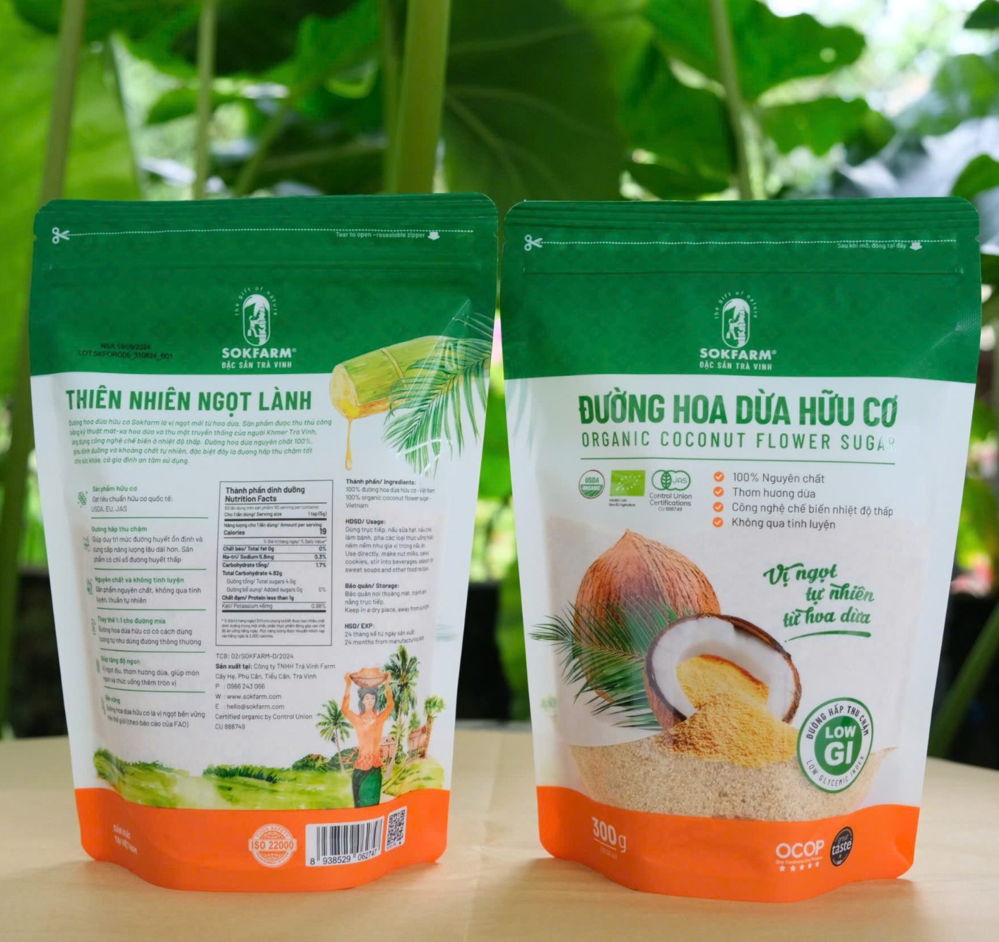 Đường hoa dừa hữu cơ Sokfarm 300gr