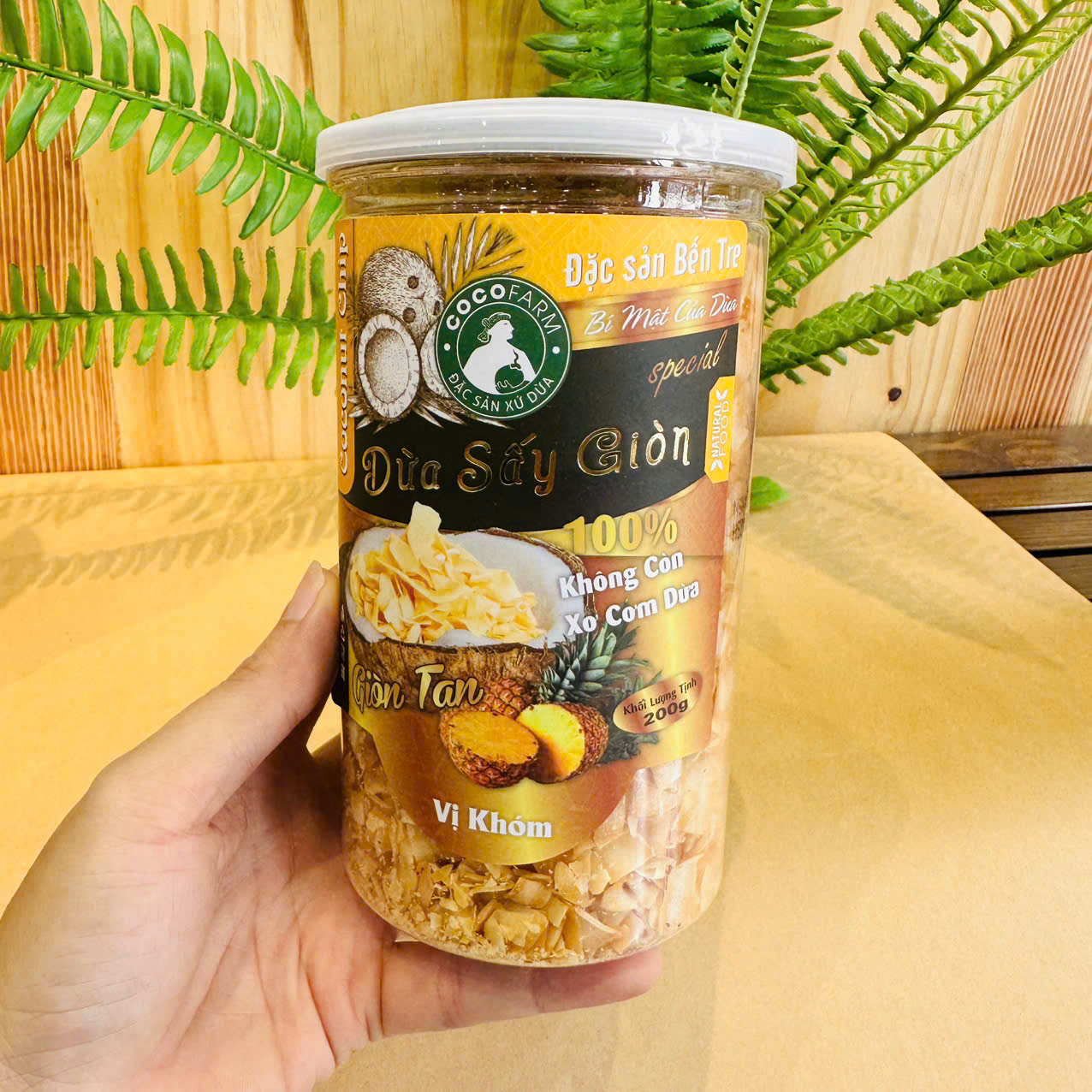 Dừa sấy giòn vị khóm 200g - cocoform