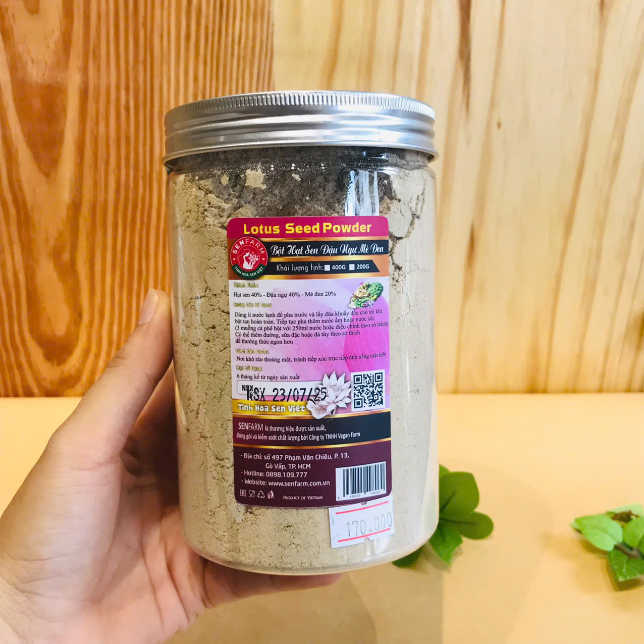 Bột hạt sen đậu ngự mè đen 400g