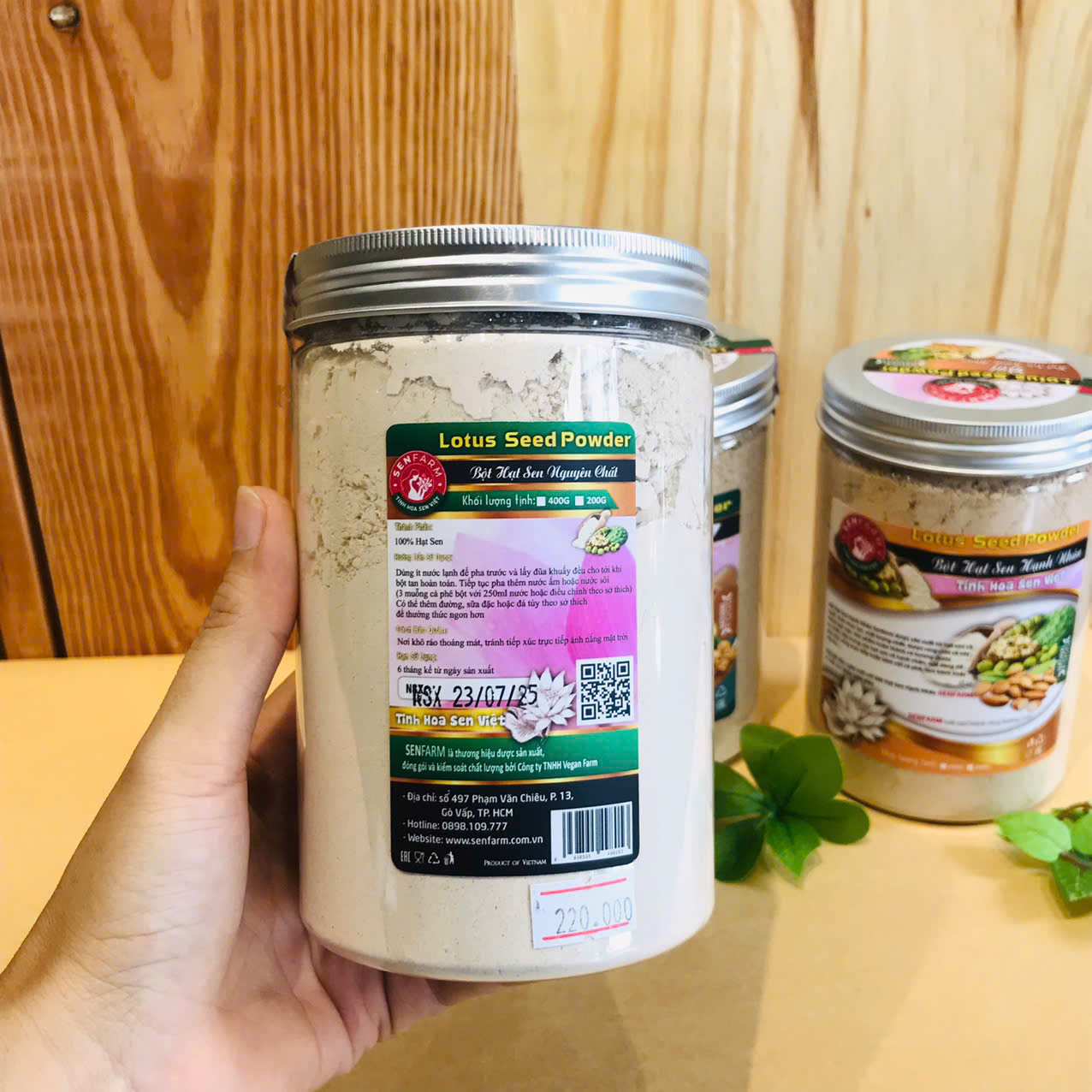 Bột hạt sen nguyên chất 400g