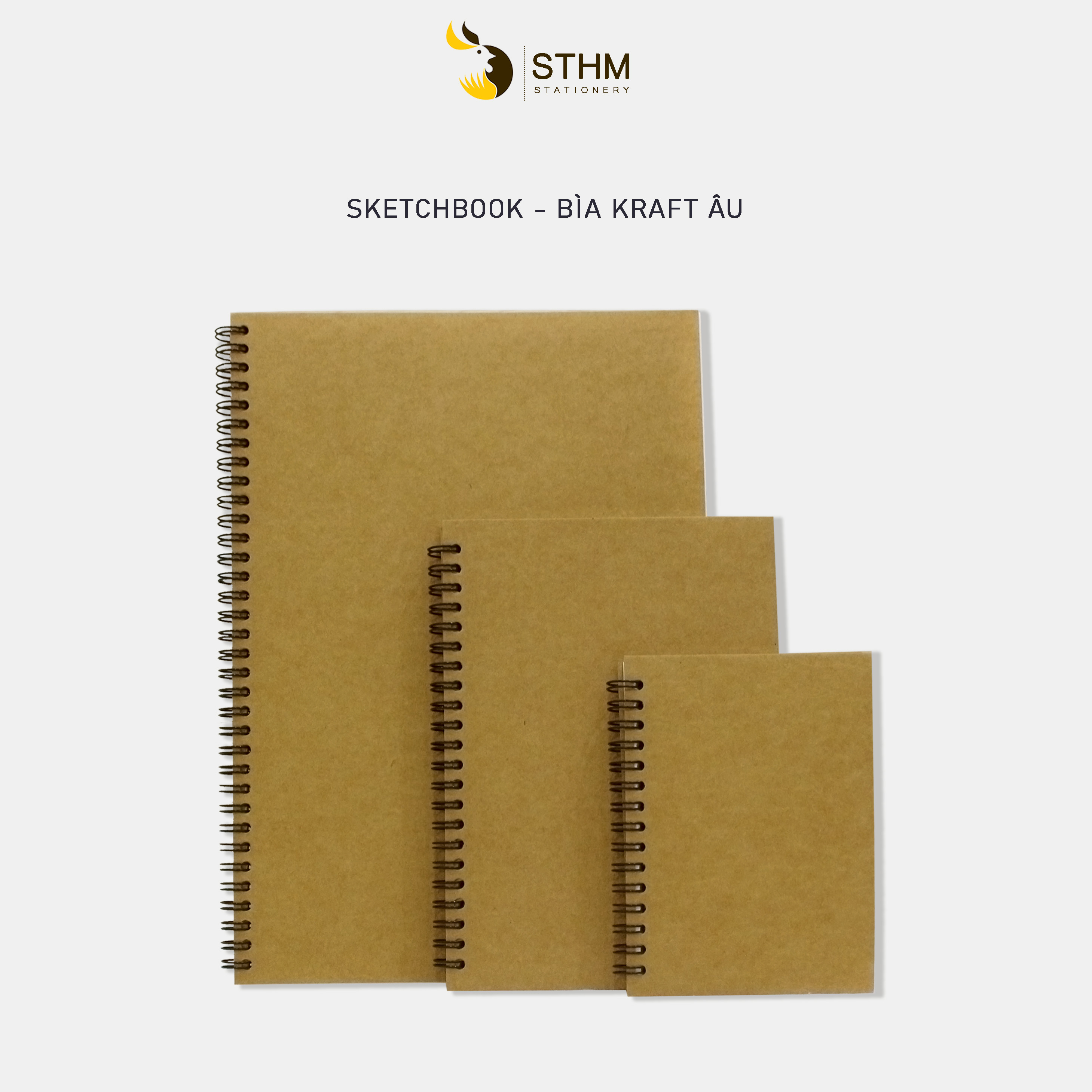 Sổ tay vẽ chì - Sketchbook basic - A6- bìa kraft