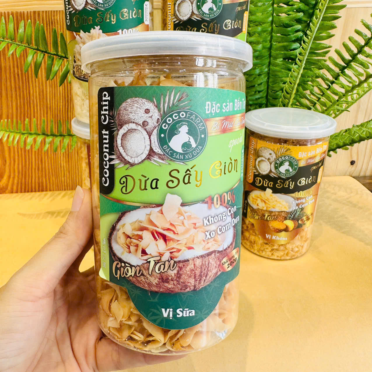 Dừa sấy giòn vị sữa 200g - cocofarm