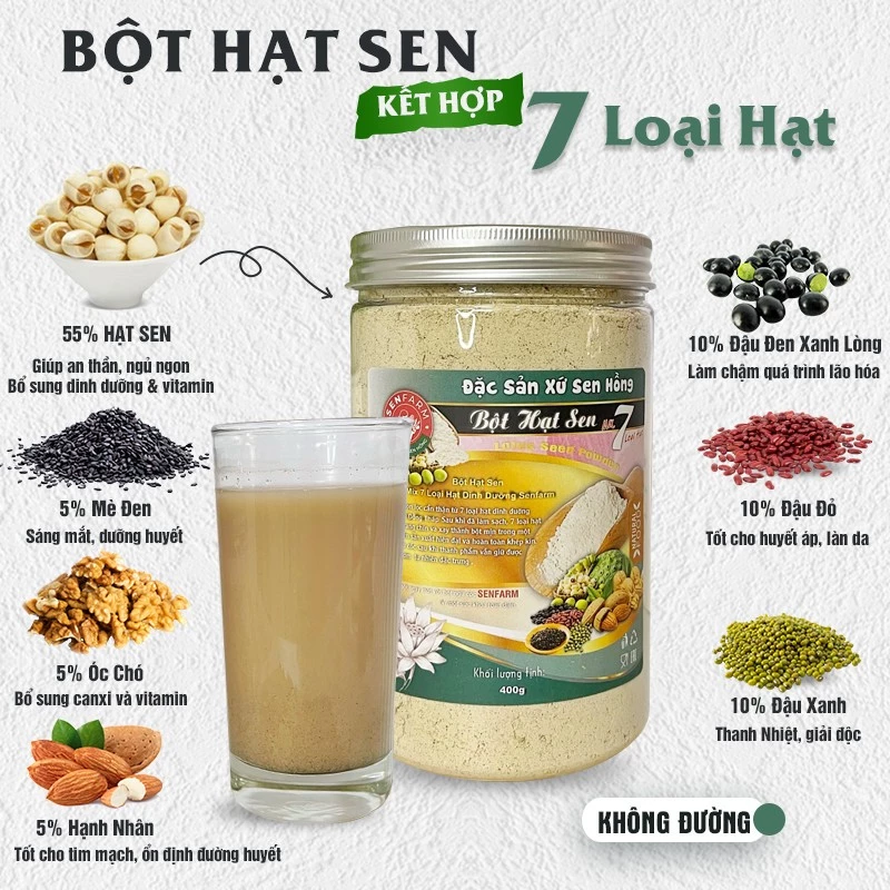Bột hạt sen mix 7 loại 400g