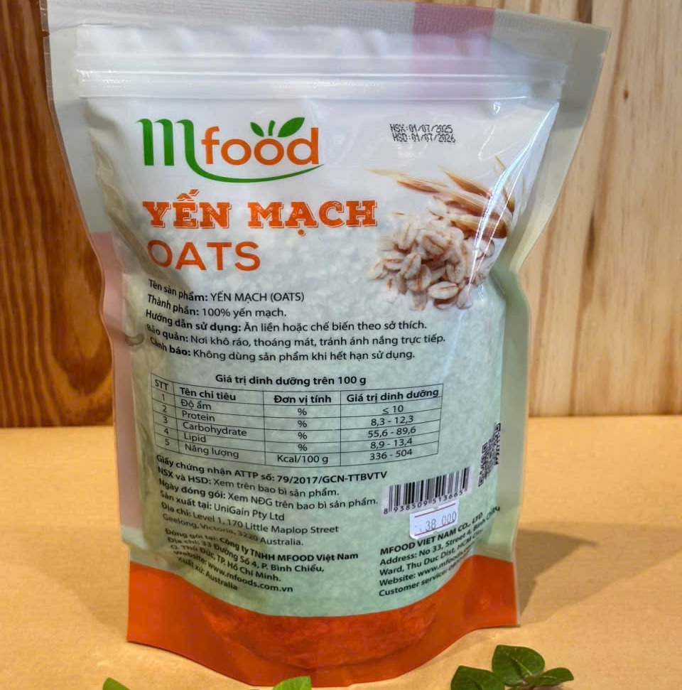 HAT YẾN MẠCH TÚI 500G ( CÁN VỠ )