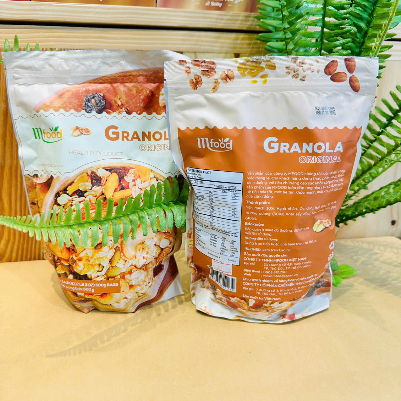 GRANOLA 70% HẠT TÚI  500G