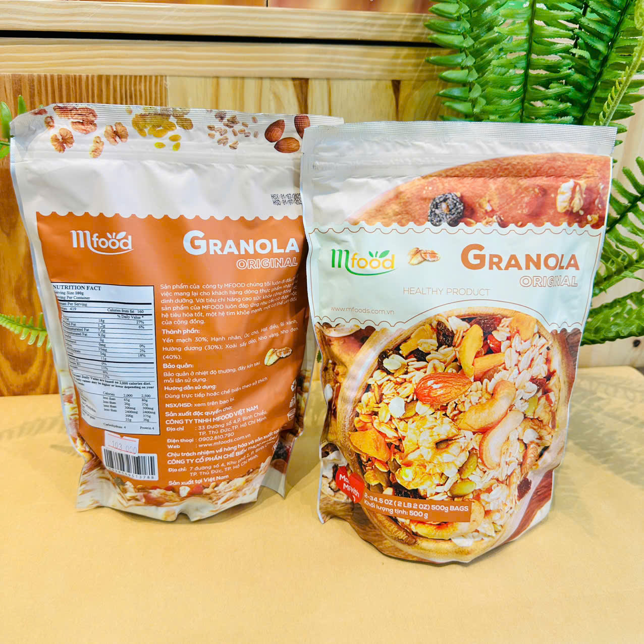 GRANOLA 70% HẠT TÚI  500G
