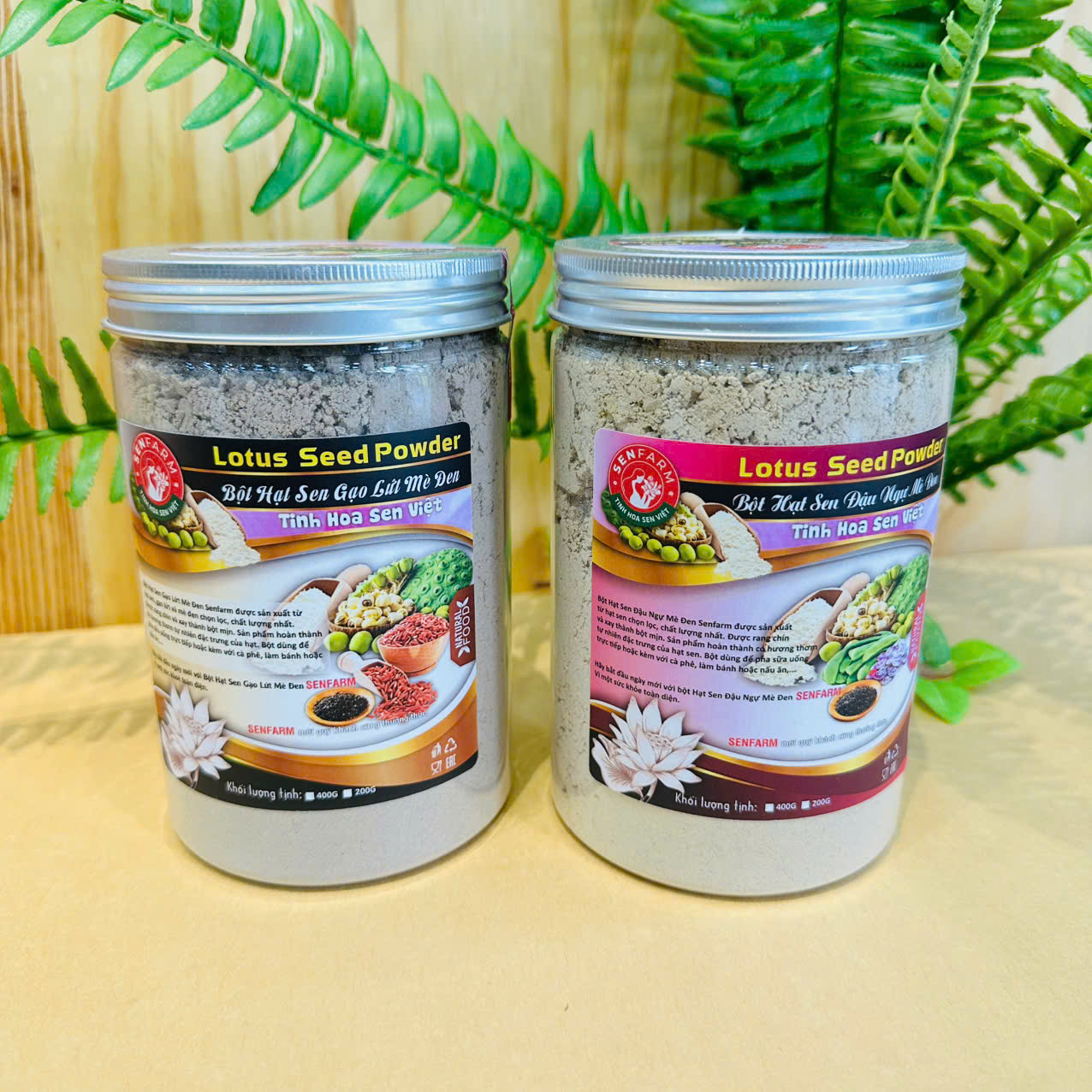 Bột hạt sen gạo lức mè đen 400g