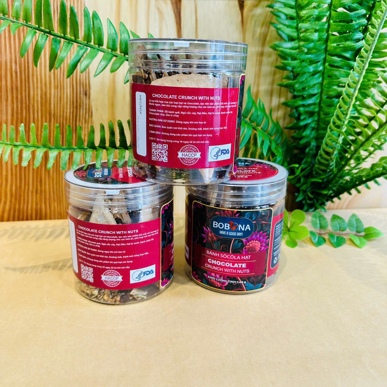 Hũ bánh socola hạt 140g