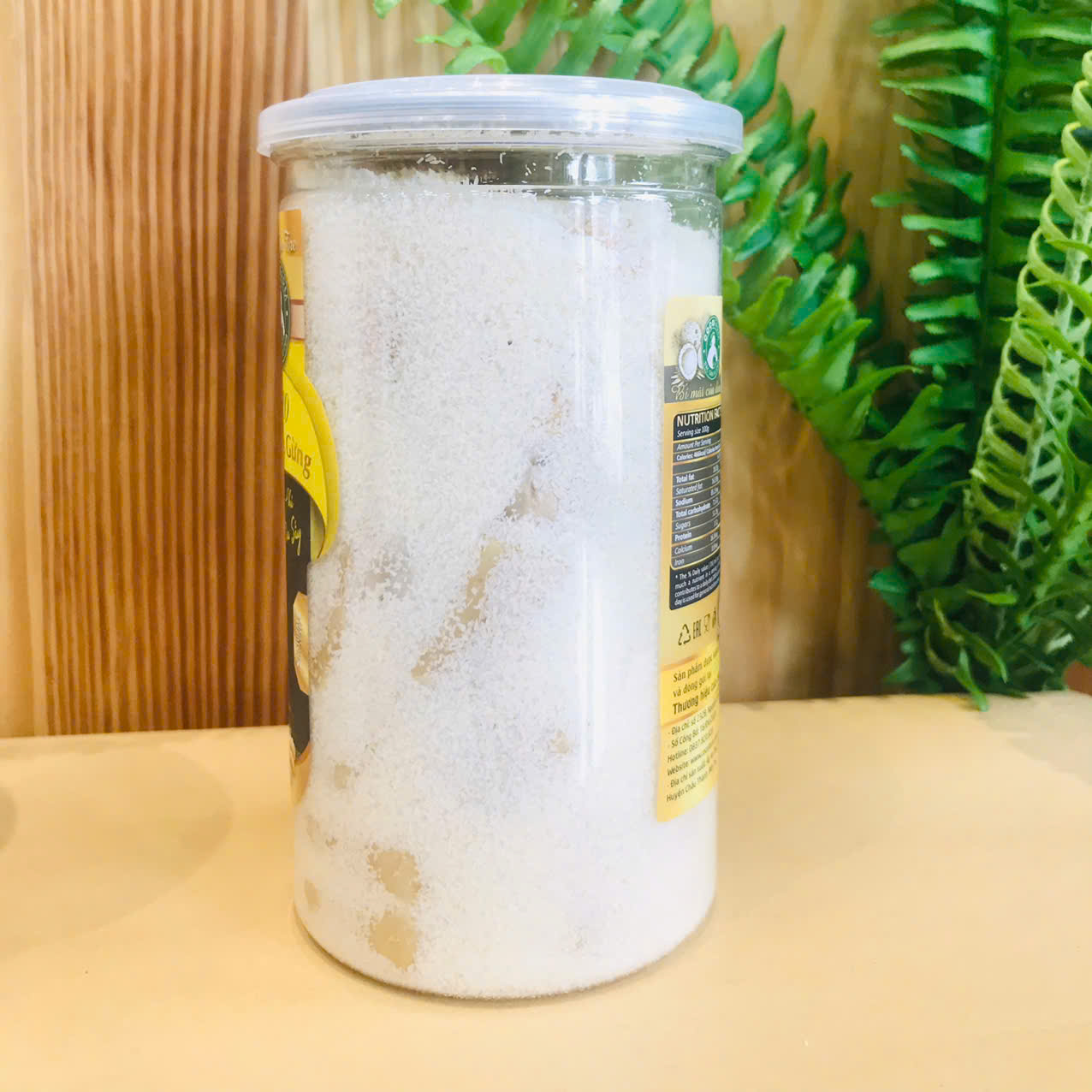 Kẹo dừa Sáp hoa tuyết vị gừng 400g - cocofarm
