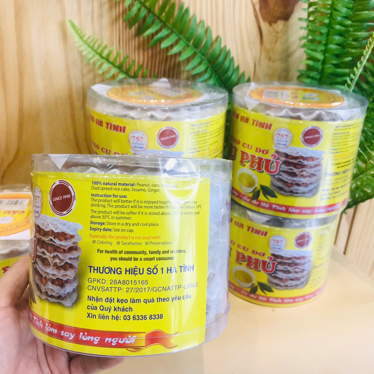 Kẹo cu đơ  400g - 5 bánh - Cầu Phủ