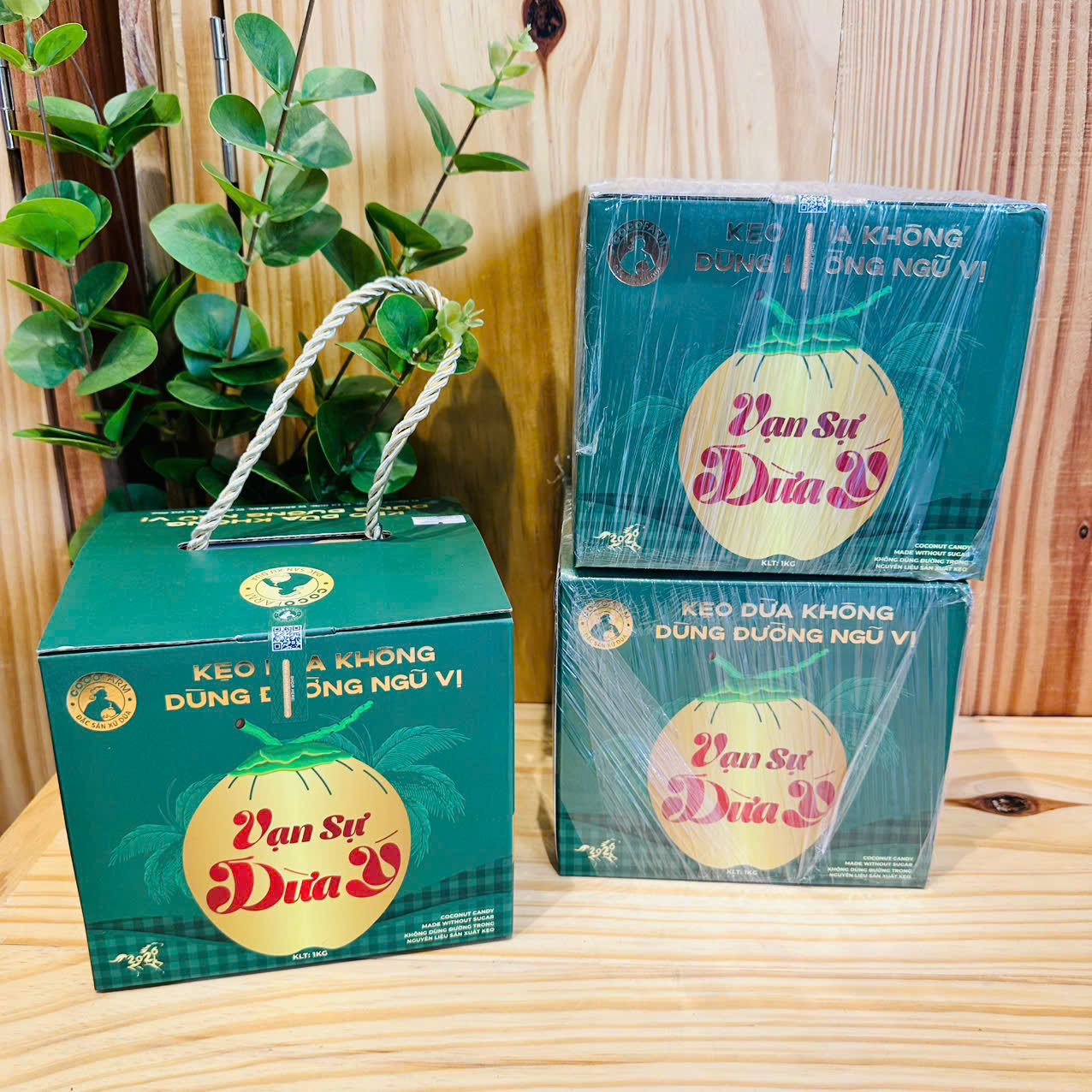 Kẹo dừa không đương ngũ vị 1kg - cocofarm