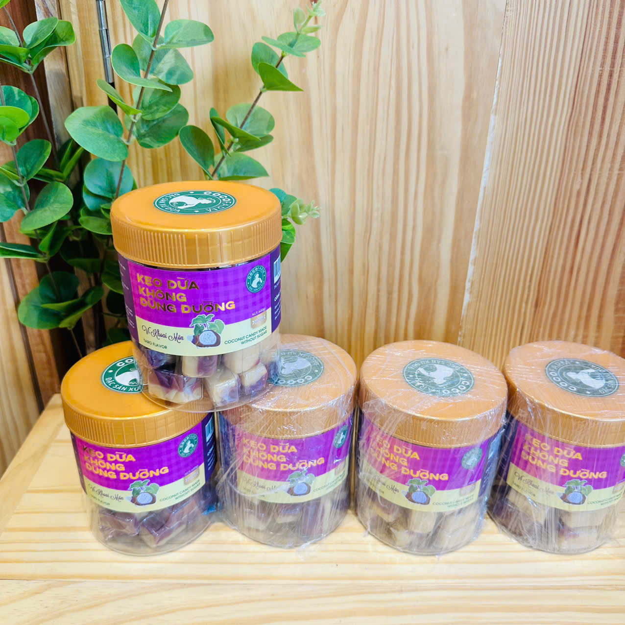 Kẹo dừa không đường khoai môn 400gr - cocofarm