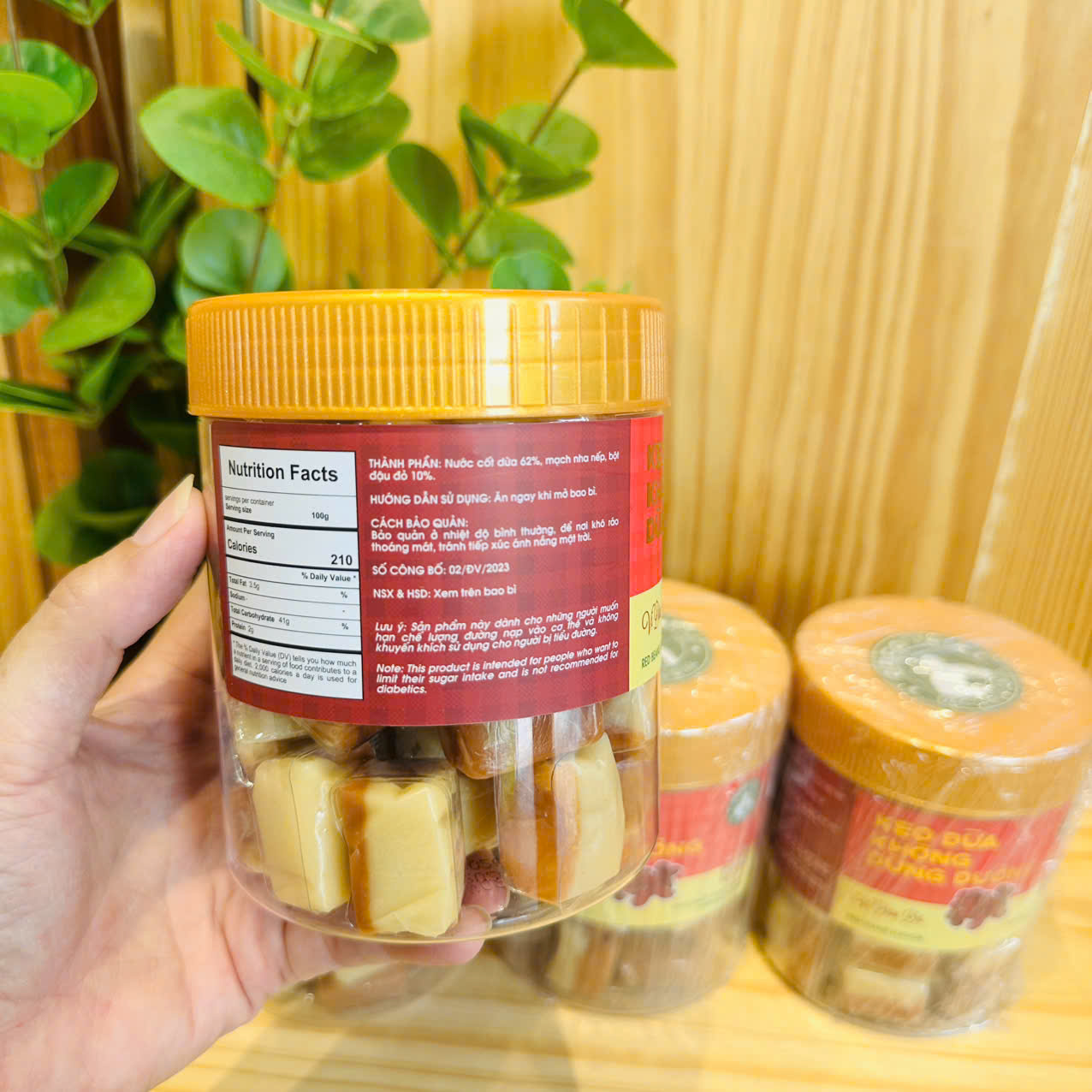 Kẹo dừa không đường đậu đỏ 400gr - cocofarm