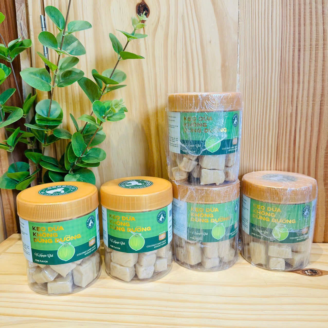 Kẹo dừa không đường nguyên chất 400gr - cocofarm