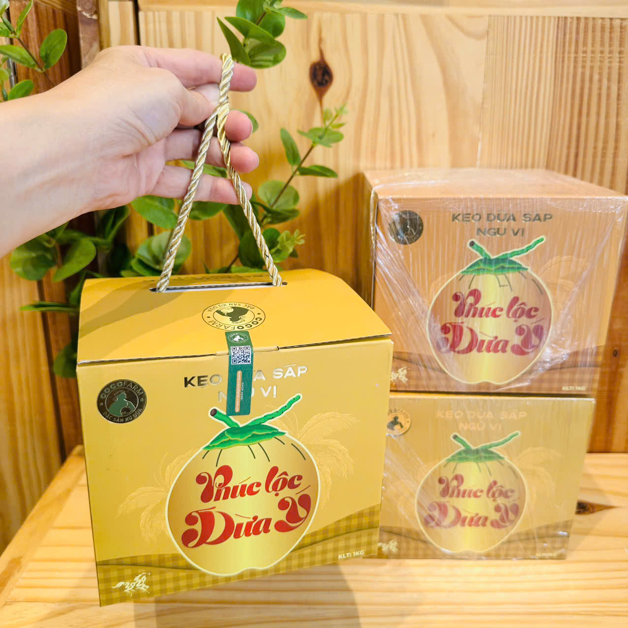 Kẹo dừa sáp ngũ vị 1kg - cocofarm