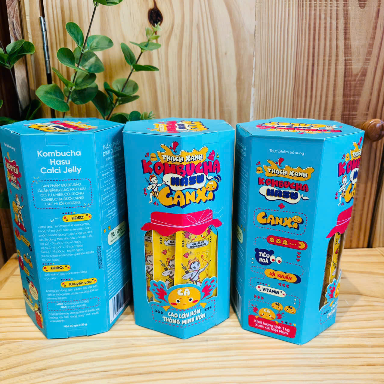 Thạch xanh Kombucha Hasu Canxi 1050gr - Vgreen