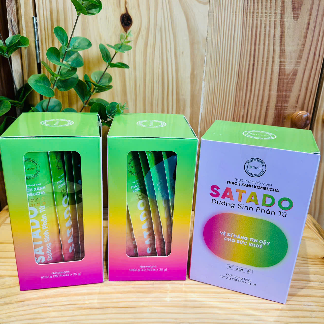 Thạch xanh kombucha SATADO Dưỡng sinh phân tử - Vgreen