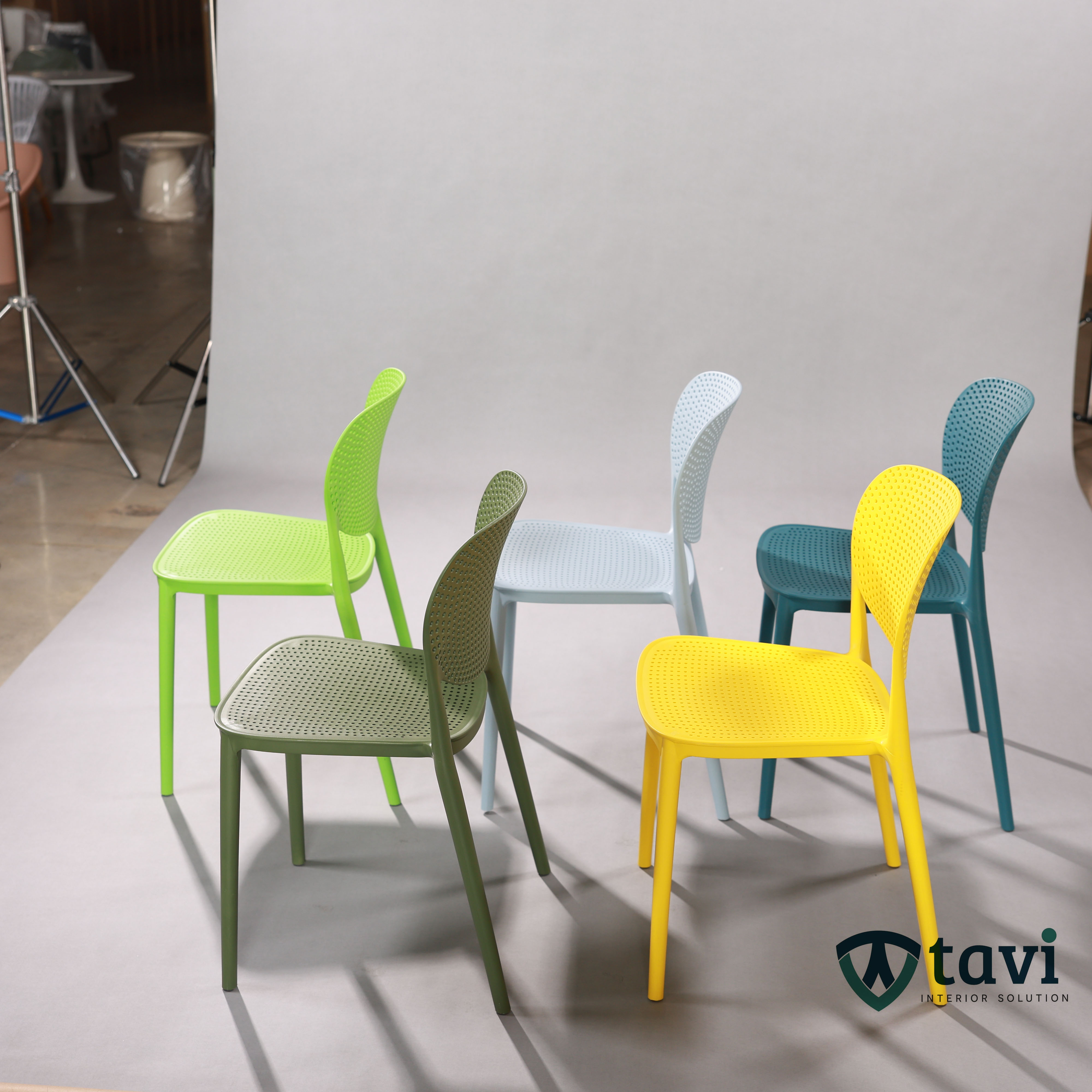 Ghế cafe nhựa đúc xếp chồng TV302