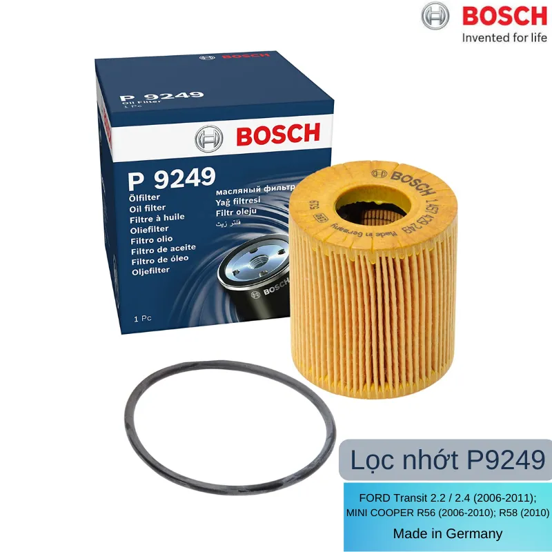 Lọc Dầu  Nhớt BOSCH P9249 cho Ford Transit (08-22)