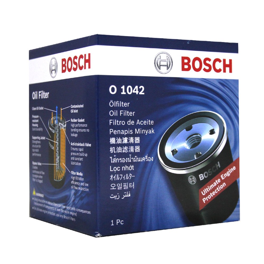 Lọc Dầu Nhớt BOSCH O1042 Cho Toyota Innova, Fortuner, Hilux