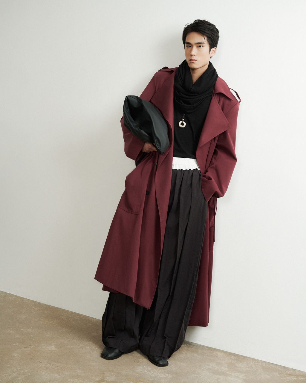 Raindrop Trench Coat Red