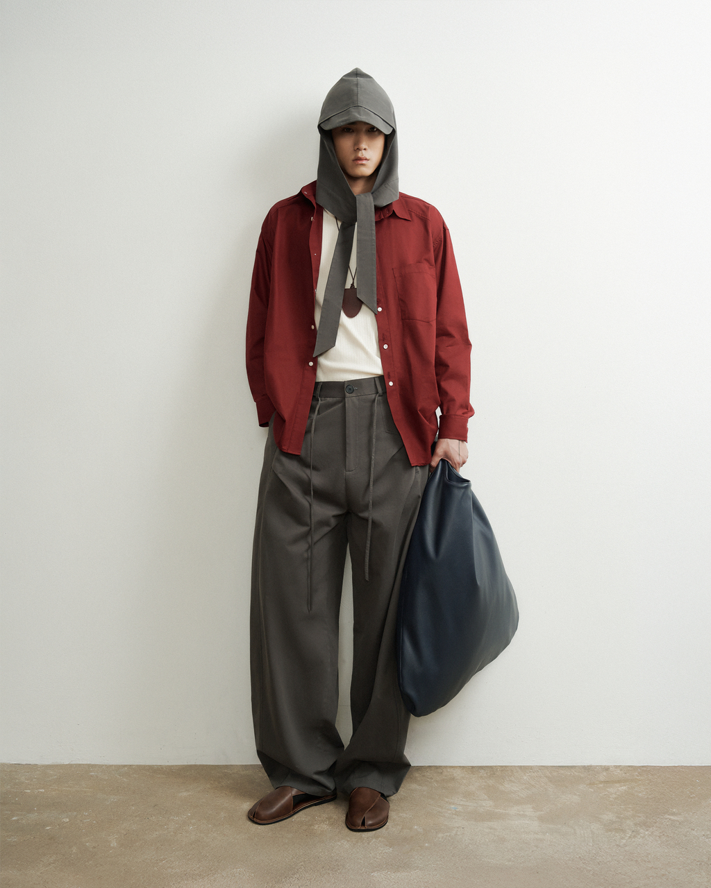 Rafiaa Shirt Burgundy