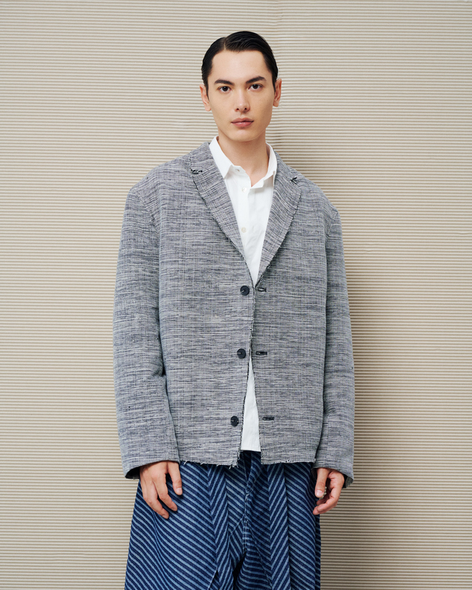 Áo Khoác Blazer Mohan Vải Dệt Tay Hoạ Tiết