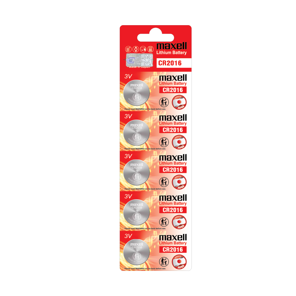 Pin Cúc Áo MAXELL CR2016 (Vỉ 1 viên) Lithium 3V Cao Cấp Made In JAPAN - Hàng Chính Hãng