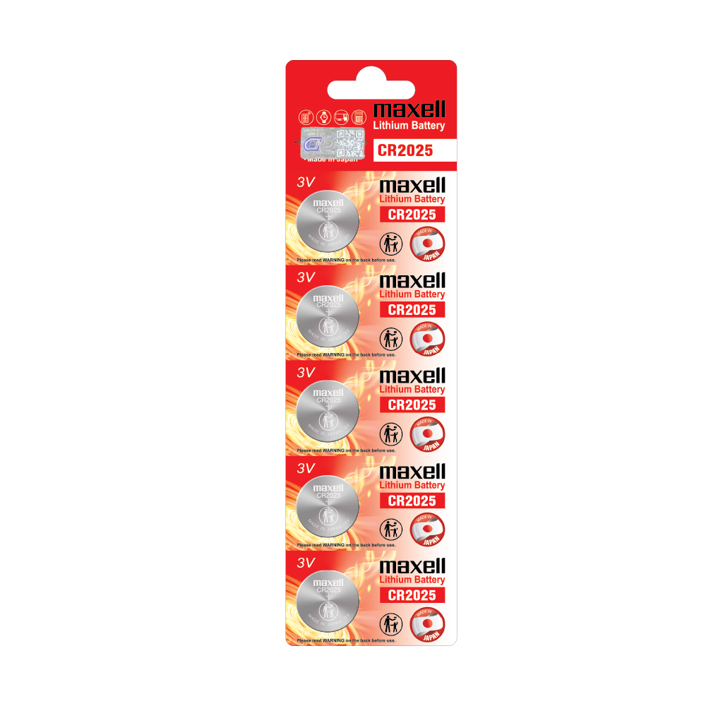 Pin Cúc Áo MAXELL CR2025 (Vỉ 1 viên) Lithium 3V Cao Cấp Made In JAPAN - Hàng Chính Hãng