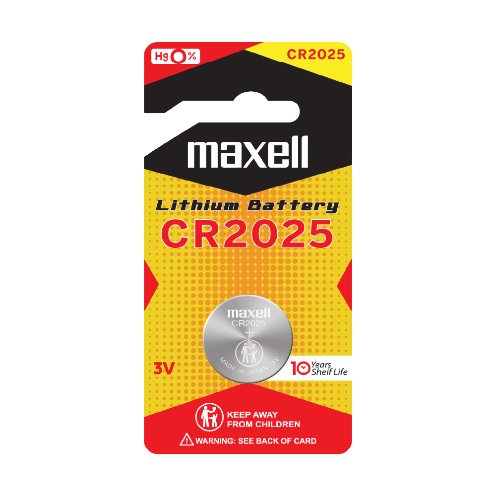 Pin Cúc Áo MAXELL CR2025 (Vỉ 1 viên) Lithium 3V Cao Cấp Made In JAPAN - Hàng Chính Hãng