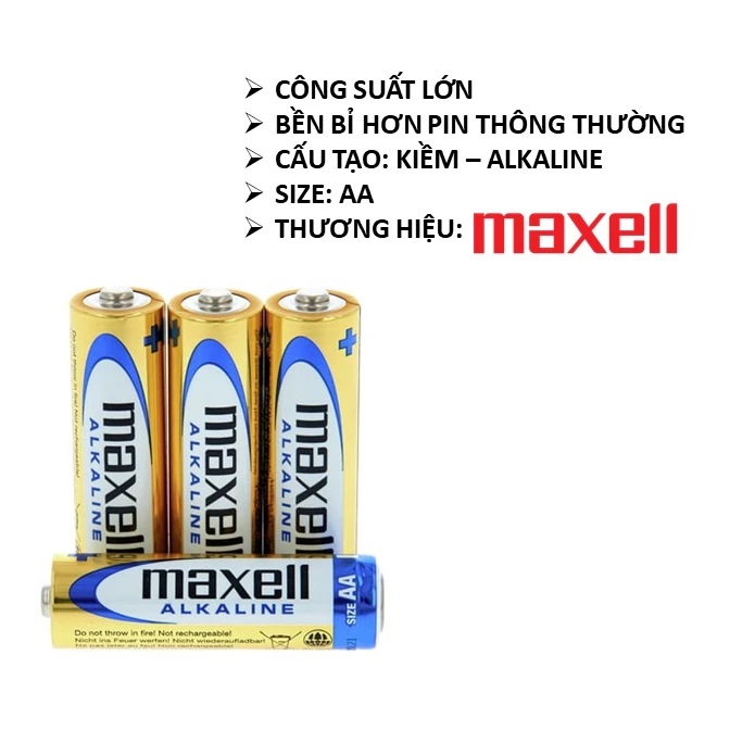 Pin Tiểu AA MAXELL Super Alkaline (LR6) Siêu Bền, Không Chảy Nước, Vỉ 2 Viên - Hàng Chính Hãng