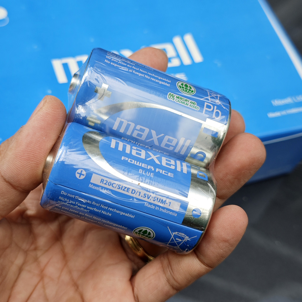 Pin Đại R20P MAXELL Super Power ACE Vỏ Kim Loại, Bền Bỉ, Không Chảy Nước - Hàng Chính Hãng