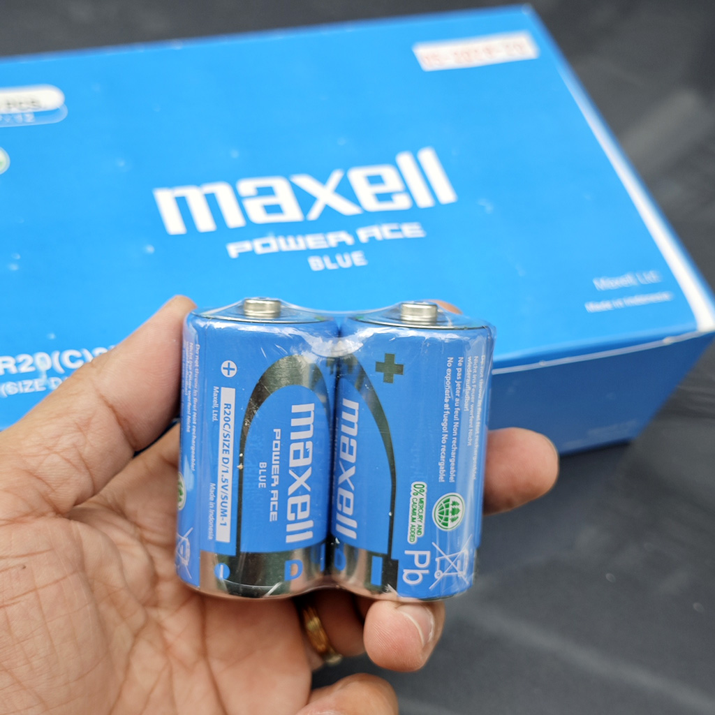 Pin Đại R20P MAXELL Super Power ACE Vỏ Kim Loại, Bền Bỉ, Không Chảy Nước - Hàng Chính Hãng