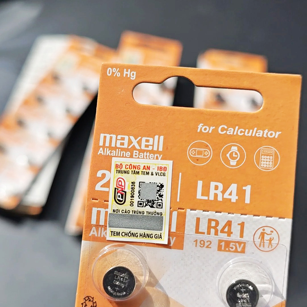 Pin Đồng Hồ Maxell LR41(AG3) Alkaline Cao Cấp 1.5V - Hàng Chính Hãng