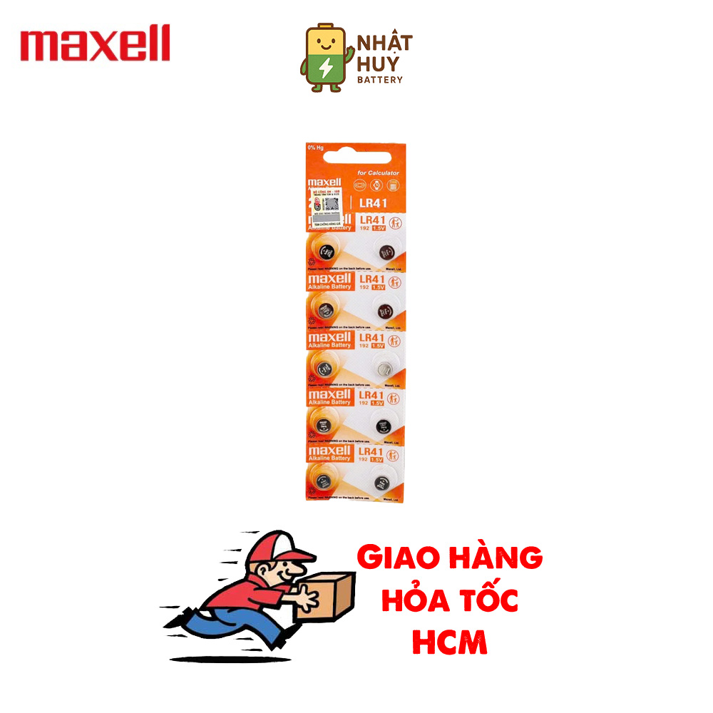 Pin Đồng Hồ Maxell LR41(AG3) Alkaline Cao Cấp 1.5V - Hàng Chính Hãng