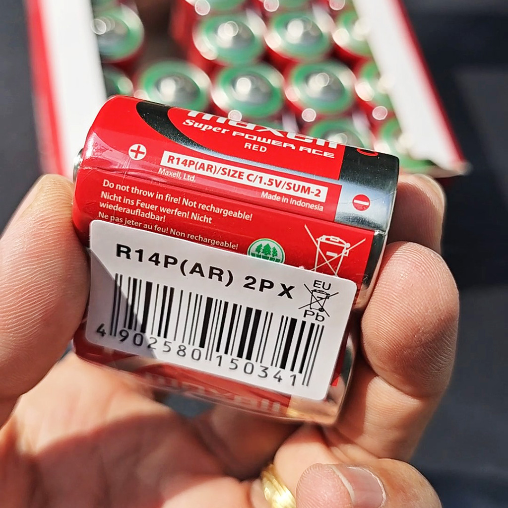 Pin Trung R14P MAXELL Super Power ACE Vỏ Kim Loại, Bền Bỉ, Không Chảy Nước - Hàng Chính Hãng