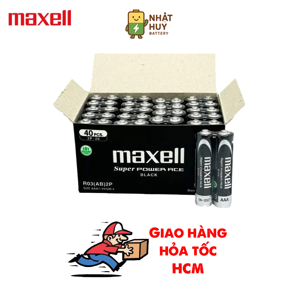 Pin Đũa AAA MAXELL Super Power ACE Vỏ Kim Loại, Bền Bỉ, Không Chảy Nước - Hàng Chính Hãng