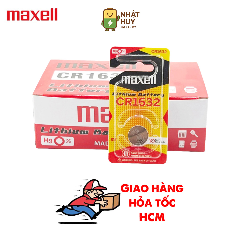 Pin Cúc Áo MAXELL CR1632 (Vỉ 1 viên) Lithium 3V Cao Cấp Made In JAPAN - Hàng Chính Hãng