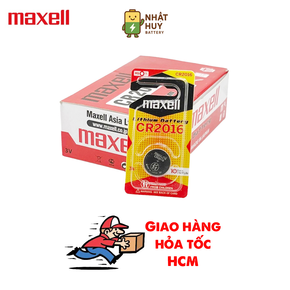 Pin Cúc Áo MAXELL CR2016 (Vỉ 1 viên) Lithium 3V Cao Cấp Made In JAPAN - Hàng Chính Hãng
