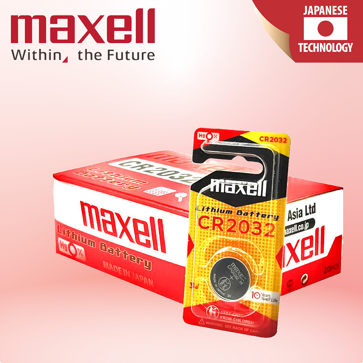 Pin Cúc Áo MAXELL CR2032 (Vỉ 1 viên) Lithium 3V Cao Cấp Made In JAPAN - Hàng Chính Hãng