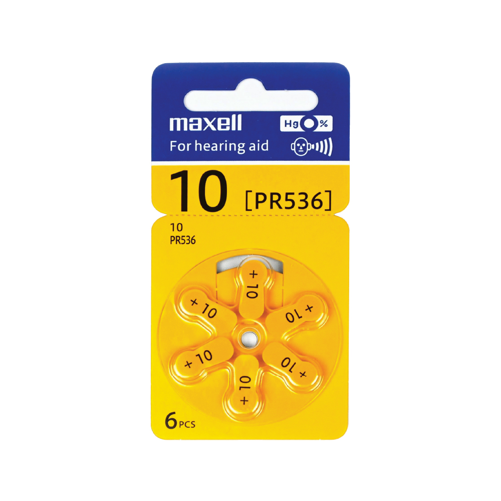 Pin Máy Trợ Thính MAXELL PR41 (312), PR44 (675), PR48 (13), PR536 (10)  Vỉ 6 Viên Hàng Chính Hãng