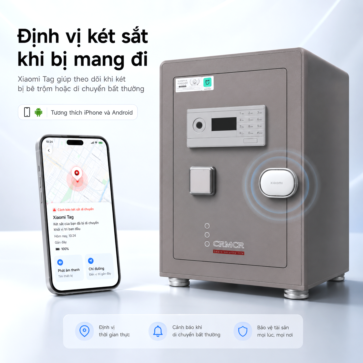 Thiết bị định vị Xiaomi Tag – Bảo vệ két sắt, chìa khóa, ví tiền và tài sản quan trọng