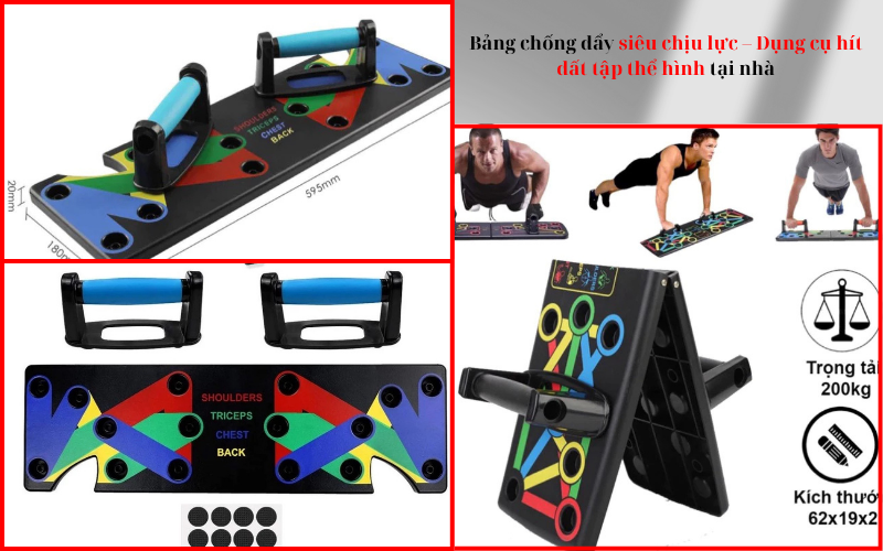 Bảng chống đẩy siêu chịu lực – Dụng cụ hít đất tập thể hình tại nhà