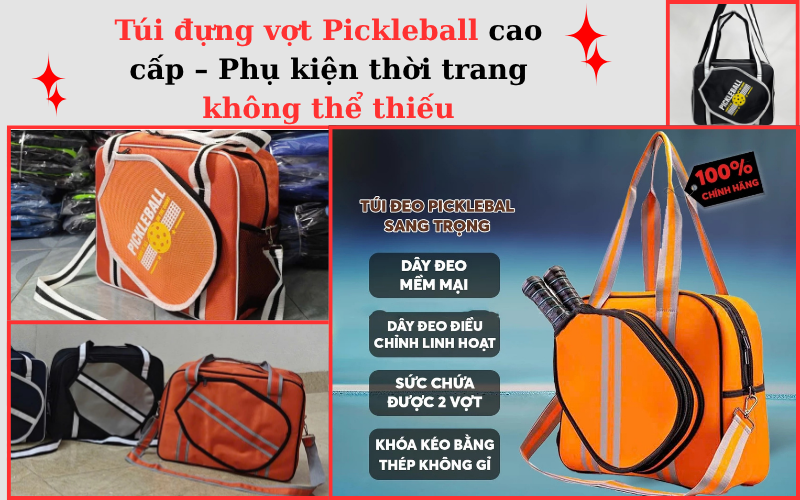Túi đựng vợt Pickleball cao cấp – Phụ kiện thời trang không thể thiếu