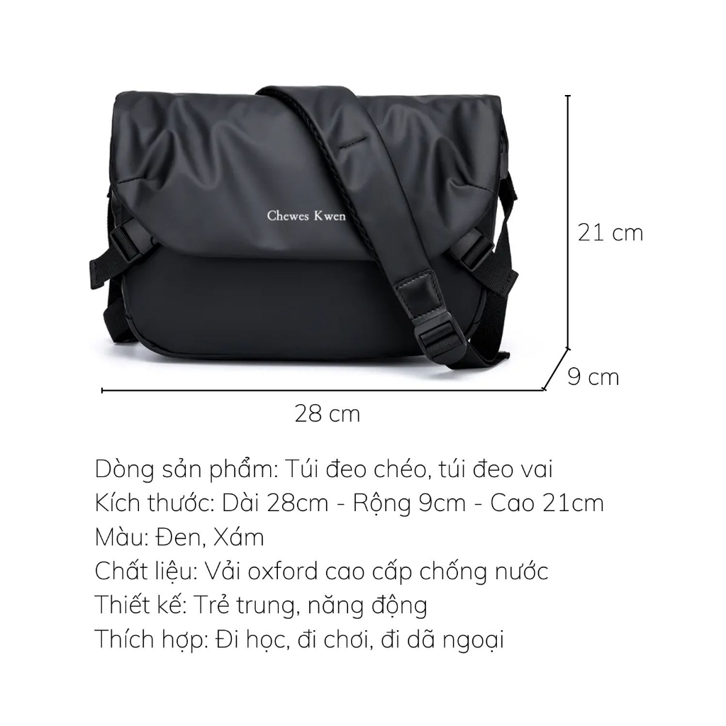 Túi Đeo Chéo Nam Cao Cấp, Túi Đeo Vai Thời Trang Đẹp Vải Oxford
