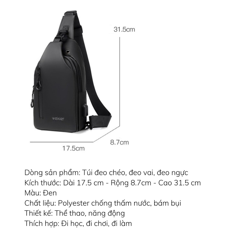 Túi Đeo Chéo Nam Nữ Mini Bag Chống Nước