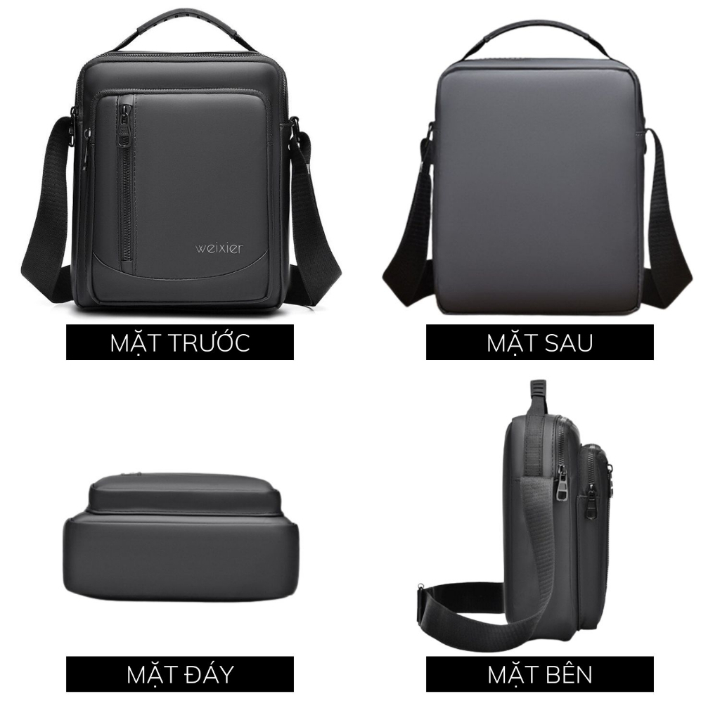 Túi Đeo Chéo WEIXIER D237 Thời Trang Cao Cấp Unisex Chống Nước