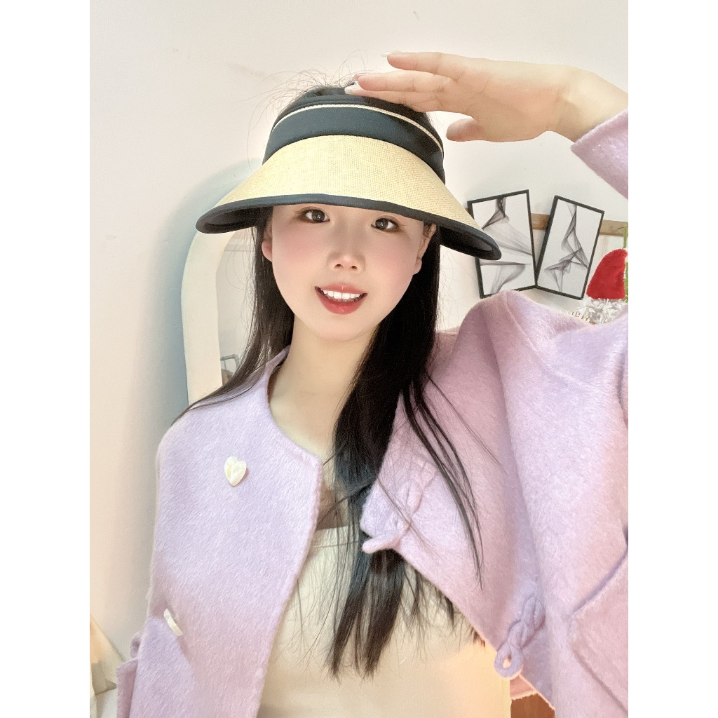 Mũ Cói Rộng Vành Chống Tia UV HEELN KIMA NSKL Chống Nắng