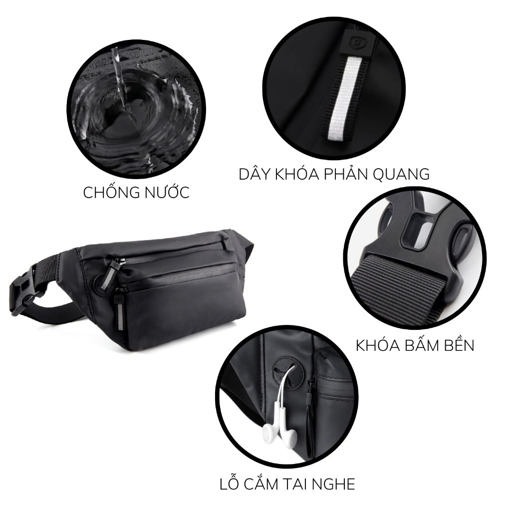 Túi Đeo Chéo Chống Nước Unisex Sportme